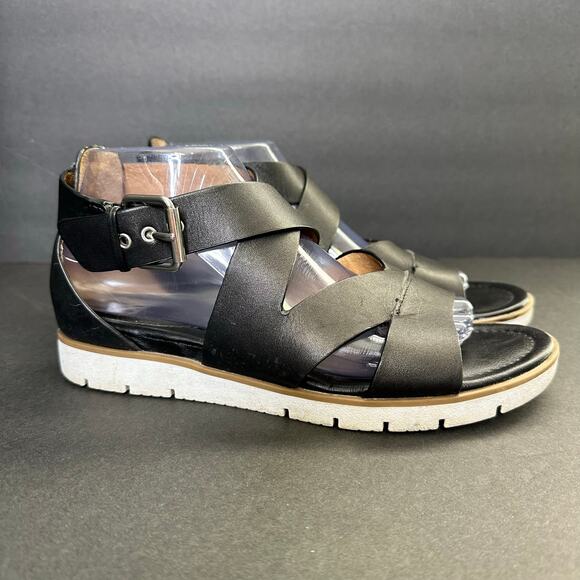 Sofft Womens size 9 Mirabelle Adjustable Strappy Leather Sandals Black - Picture 11 of 11